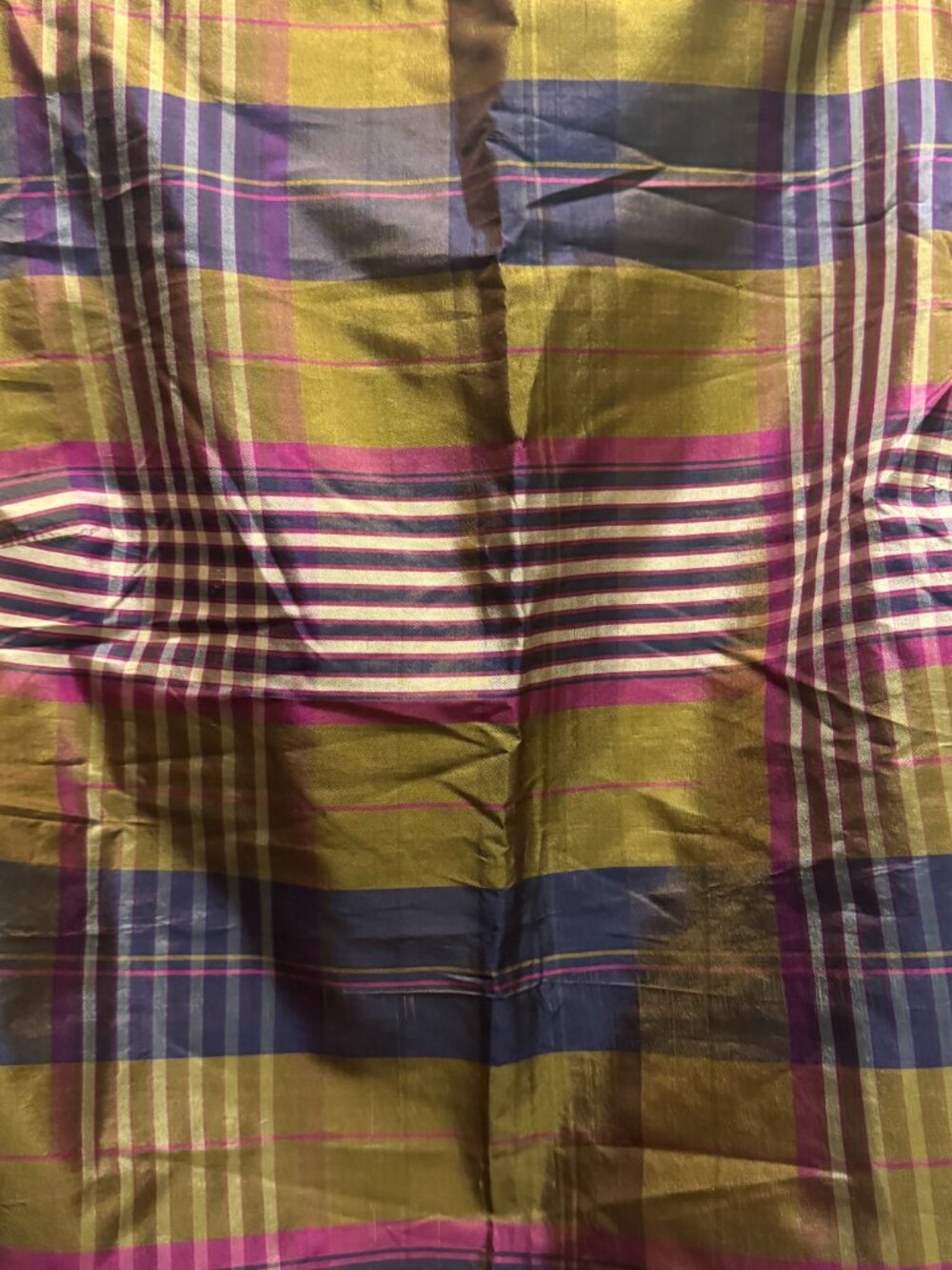 Max Mara / Marina Rinaldi Silk Plaid Top, Size 16W - Picture 8 of 11